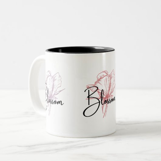 Bloesem Lente Bloem Tweekleurige Koffiemok (Voorkant links)