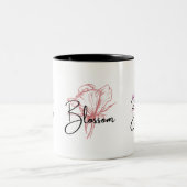 Bloesem Lente Bloem Tweekleurige Koffiemok (Center)