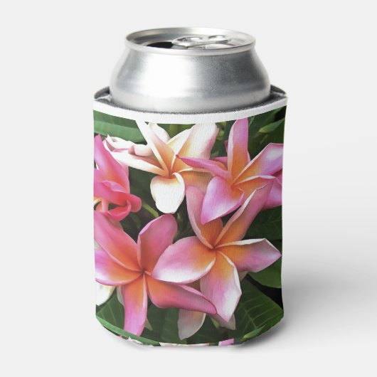 bloesem met Bleek roze Frangipani Blikjeskoeler (Blikje Voorkant)