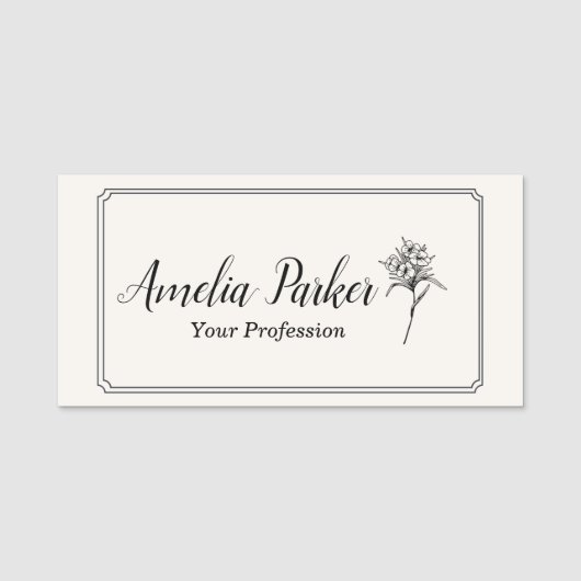 bloesem naamplaatje (Voorkant)