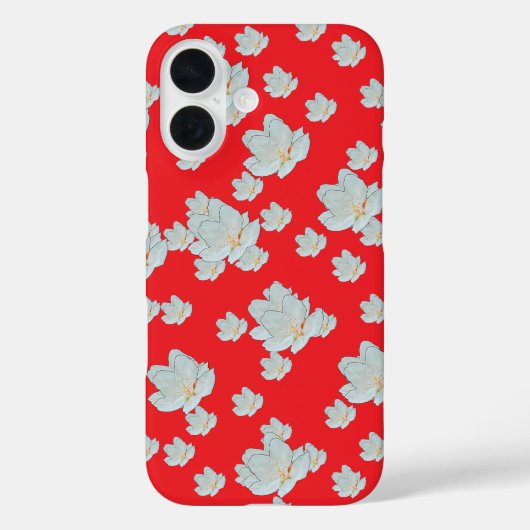Bloesem op rood Case-Mate iPhone case (Achterkant)