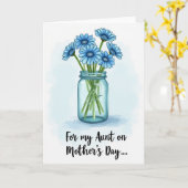 Bloesem Pot Moederdag Kaart (Gele Bloem)