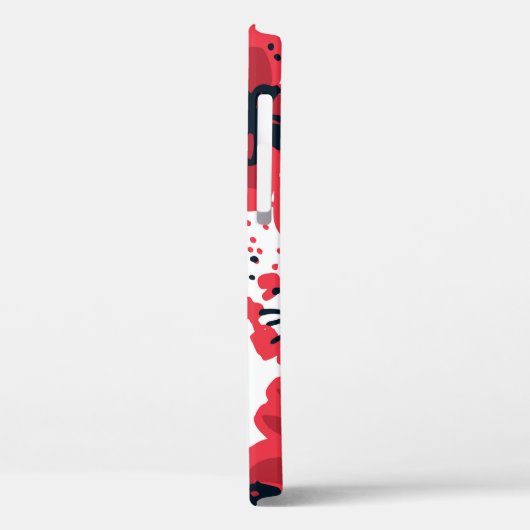 Bloesemrood: Abstract handgetekend patroon. Case-Mate iPhone Case (Achterkant / Links)
