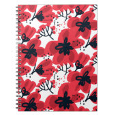 Bloesemrood: Abstract handgetekend patroon. Notitieboek (Voorkant)