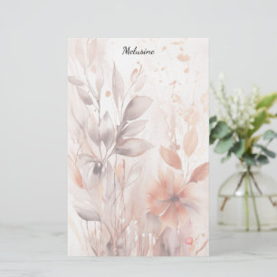 Bloesems en bladeren briefpapier