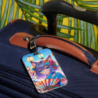 Bloesems en Lantaarns: Anime Catgirl Festival Bagagelabel