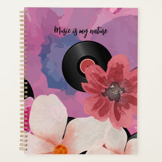 Bloesems en Vinyl Planner (Voorkant)