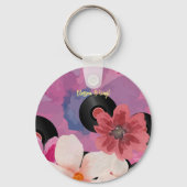Bloesems en Vinyl Sleutelhanger (Achterkant)