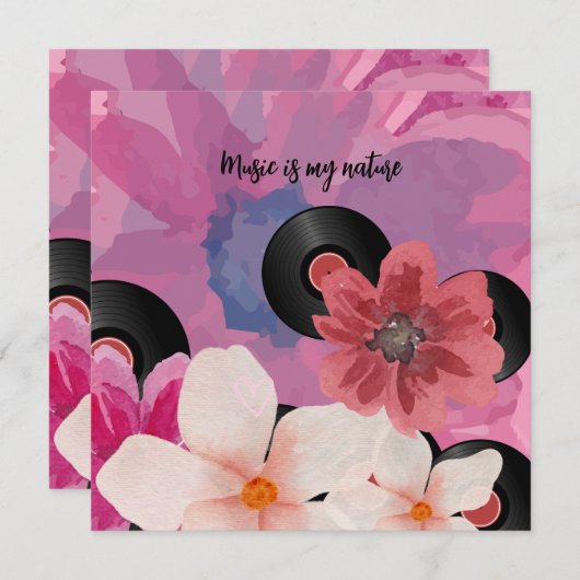 Bloesems en Vinyl Wenskaarten (Voorkant / Achterkant)