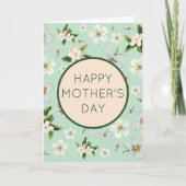 bloesems Moederdag Holiday Kaart (Voorkant)