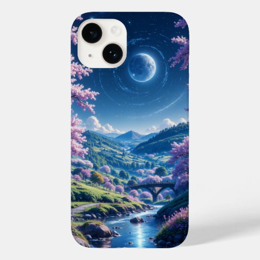 Bloesems onder een sterrenhemel Case-Mate iPhone case (Achterkant)