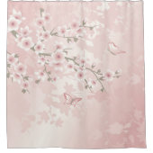  bloesems van Floral Pastel Cherry Douchegordijn (Voorkant)
