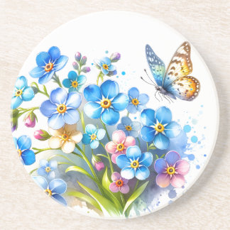 Bloesems & Vlinders Zandsteen Onderzetter