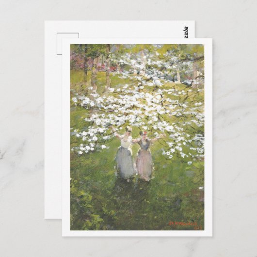 Bloesems Vriendschap/Zusterschap Schilderij Briefkaart (Voorkant / Achterkant)