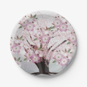 Bloesems Wit Origami Kunstwerk TROUWDAG Papieren Bordje (Voorkant)