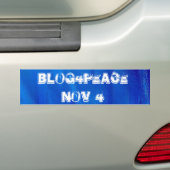 Blog4Peace nov 4e Bumpersticker (Op auto)