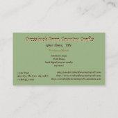 blog - Carte de visite de la ferme Crossbuck (Dos)