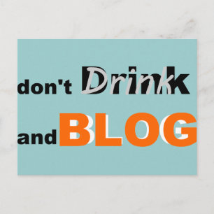 Blog citeert drink en blog briefkaart