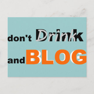 Blog citeert drink en blog briefkaart