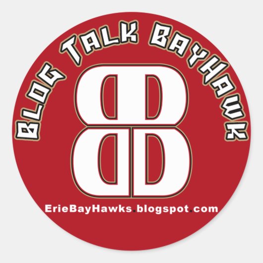 Blog Talk Bay Hawk Stickers rouge (Devant)