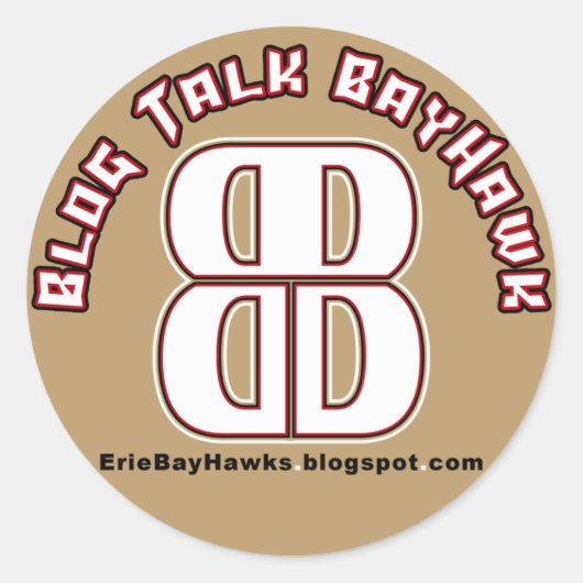 Blog Talk BayHawk Gold Stickers (Voorkant)