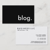 blog. visitekaartje (Voorkant / Achterkant)