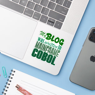 Blog was geschreven in COBOL – Retro Mainframe-ont Sticker
