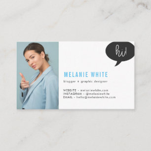 Blogger en grafische ontwerper visitekaartje