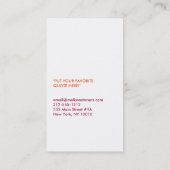 Blogger in rood Visitekaartje (Achterkant)