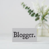 Blogger Visitekaartje (Staand voorkant)