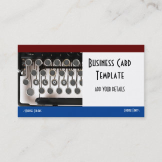 Blogger voor schrijfmachine voor schrijfmachine visitekaartje
