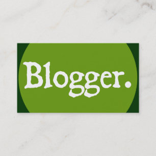 Blogger White Lettering Visitekaartje