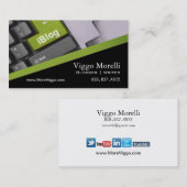 Blogger Writer Editor Internet WordPress Blog Visitekaartje (Voorkant / Achterkant)