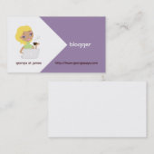 Blogueur Carte de visite (Devant / Derrière)