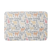 Blok Alpacas Pattern Badmat (Voorkant)