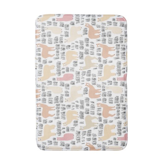 Blok Alpacas Pattern Badmat (Voorkant Verticaal)