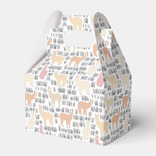 Blok Alpacas Pattern Bedankdoosjes (Achterkant)
