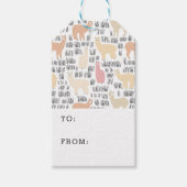 Blok Alpacas Pattern Cadeaulabel (Voorkant)