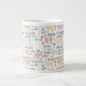 Blok Alpacas Pattern Extra Grote Beker (Voorkant)