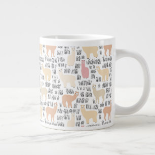 Blok Alpacas Pattern Extra Grote Beker