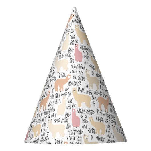 Blok Alpacas Pattern Feesthoedjes (Voorkant)