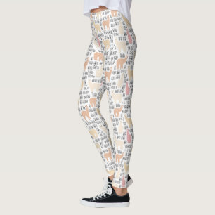 Blok Alpacas Pattern Leggings