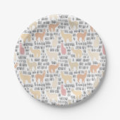 Blok Alpacas Pattern Papieren Bordje (Voorkant)