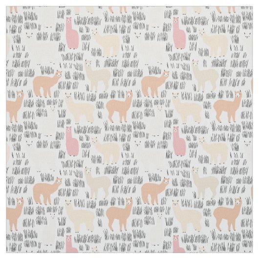 Blok Alpacas Pattern Stof (Swatch)