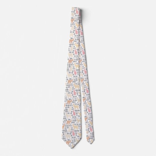 Blok Alpacas Pattern Stropdas (Voorkant)