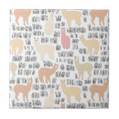 Blok Alpacas Pattern Tegeltje (Voorkant)