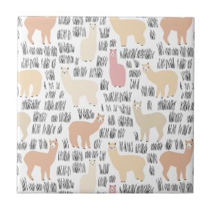 Blok Alpacas Pattern Tegeltje