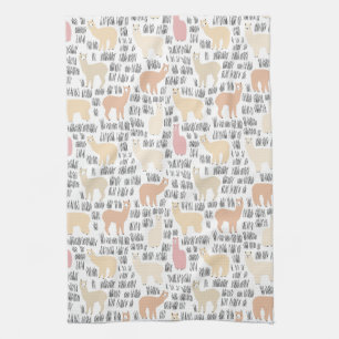 Blok Alpacas Pattern Theedoek