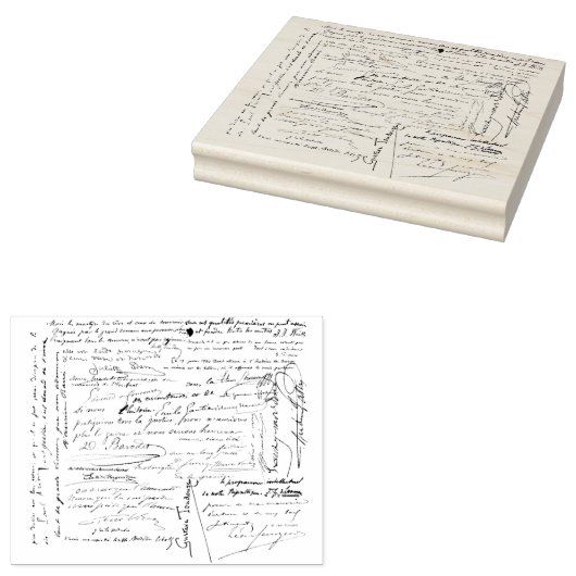 Blok Frans handschrift Rubberstempel (Gestempeld)