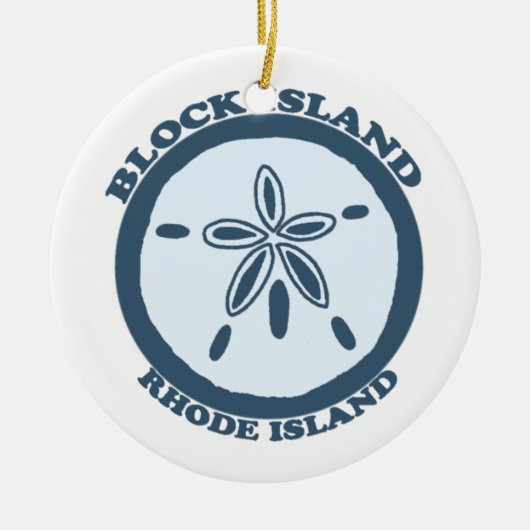 Blok Island Keramisch Ornament (Voorkant)